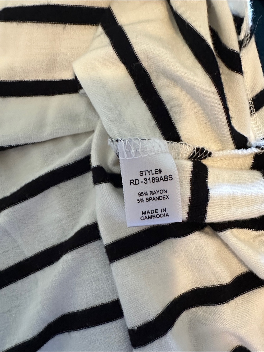 Zenana Outfitters White and Black Striped dress - XL - Picture 6 of 6